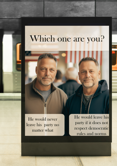 Democratic message concept visual